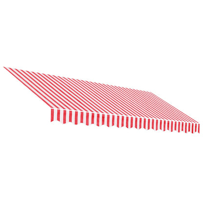 vidaXL Markisenbespannung Rot und Weiß Gestreift 3,5x2,5 m