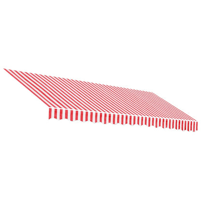 vidaXL Markisenbespannung Rot und Weiß Gestreift 4x3 m