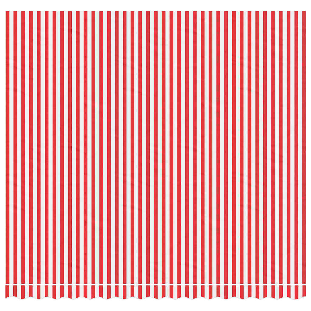 Toile de store banne vidaXL Rayée Rouge et Blanc 4x3,5 m