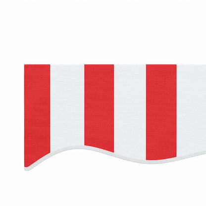 Toile de store banne vidaXL Rayée Rouge et Blanc 4x3,5 m