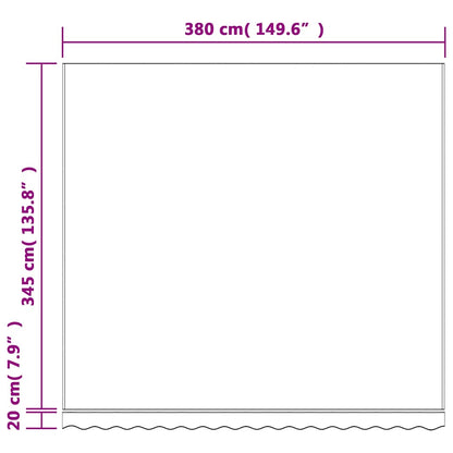 Toile de store banne vidaXL Rayée Rouge et Blanc 4x3,5 m