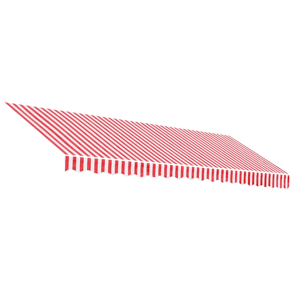 vidaXL Toile de store rayée rouge et blanc 4,5x3 m