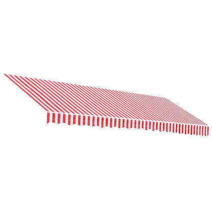 vidaXL Toile de store rayée rouge et blanc 4,5x3 m