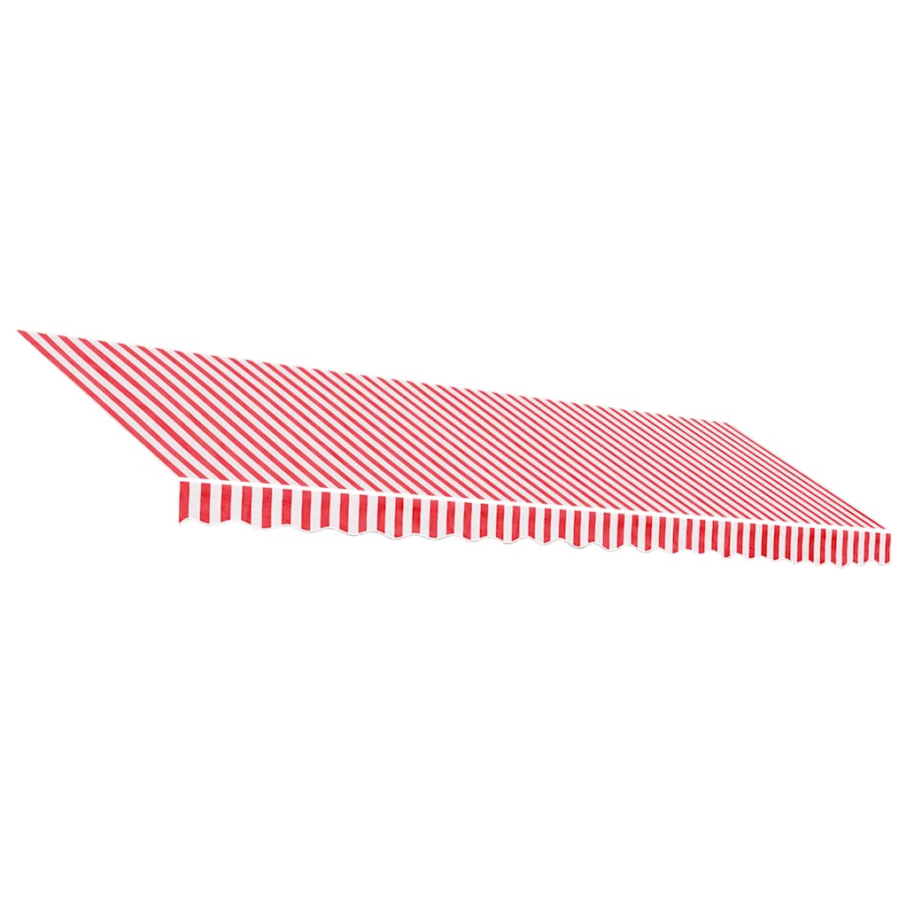 vidaXL Bâche de store banne rouge et blanc à rayures 5x3 m