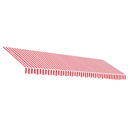 vidaXL Bâche de store banne rouge et blanc à rayures 5x3 m
