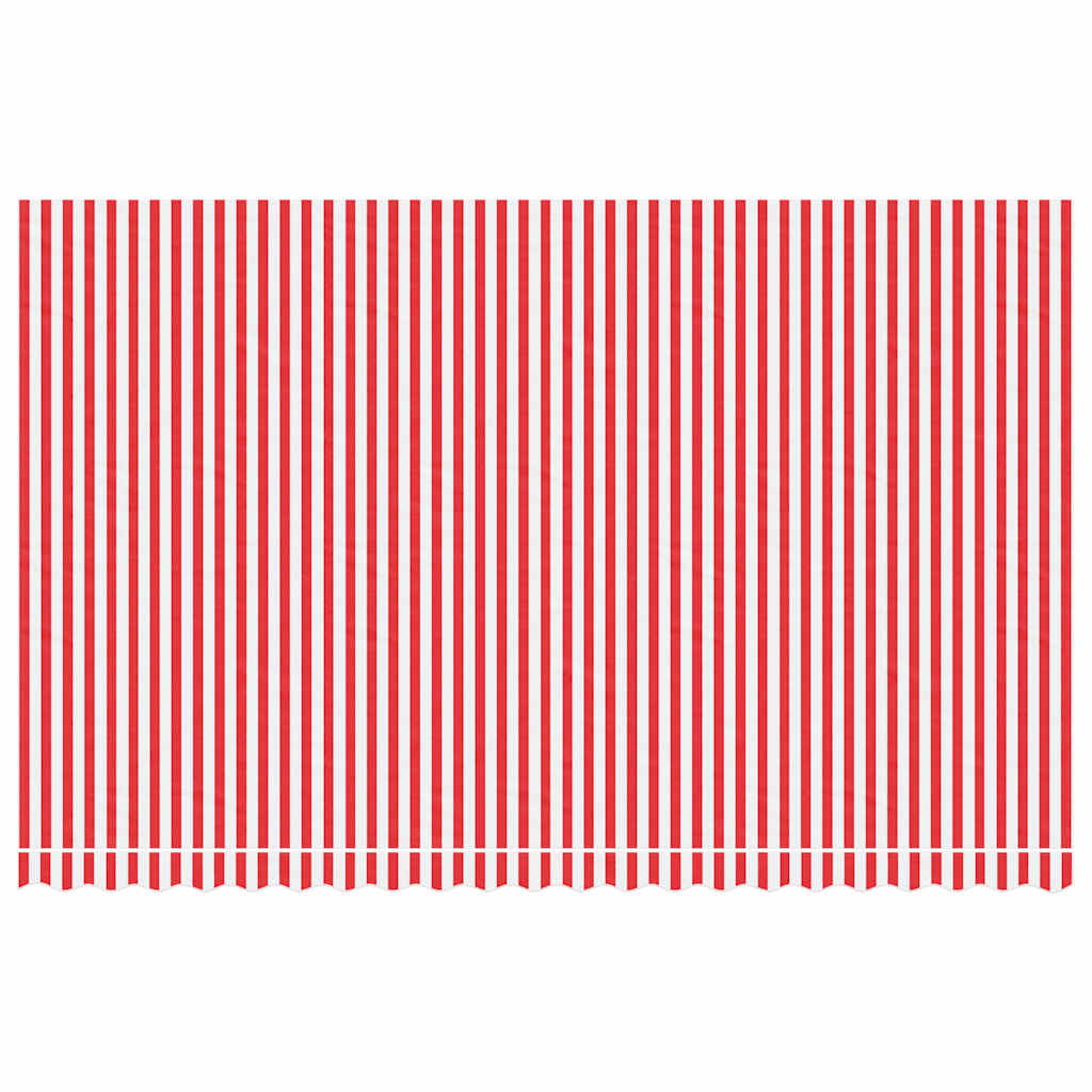 vidaXL Bâche de store banne rouge et blanc à rayures 5x3 m