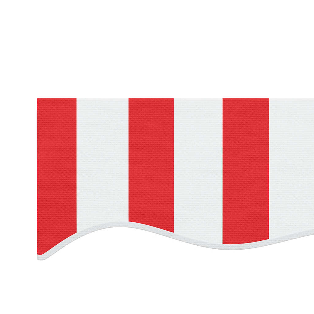 vidaXL Bâche de store banne rouge et blanc à rayures 5x3 m