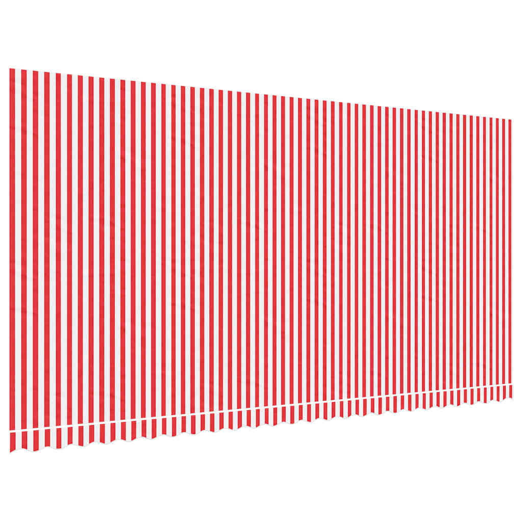 vidaXL Markisenbespannung Rot und Weiß Gestreift 6x3 m