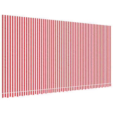 vidaXL Markisenbespannung Rot und Weiß Gestreift 6x3 m