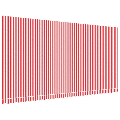 vidaXL Markisenbespannung Rot und Weiß Gestreift 6x3 m