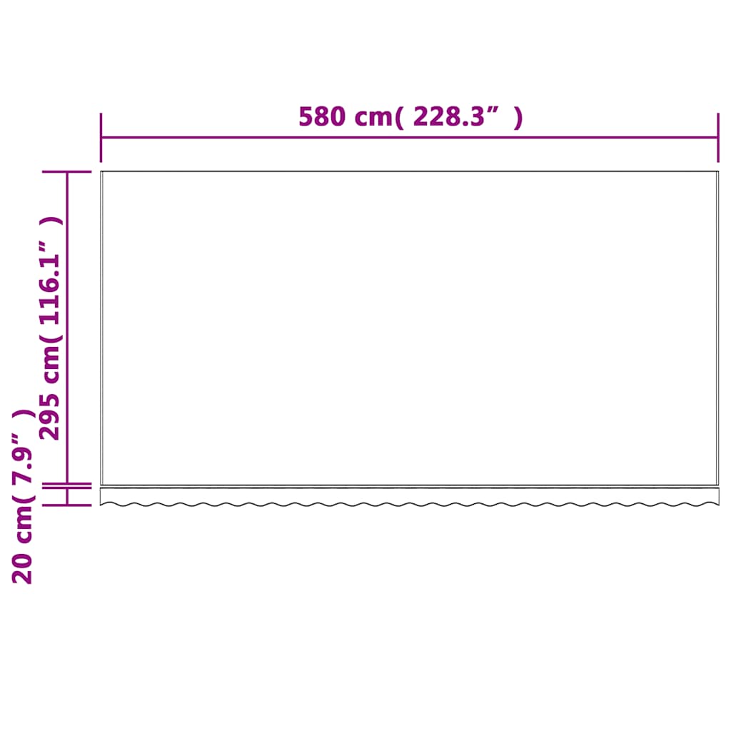 vidaXL Markisenbespannung Rot und Weiß Gestreift 6x3 m