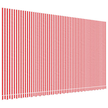 vidaXL Markisenbespannung Rot und Weiß Gestreift 6x3,5 m