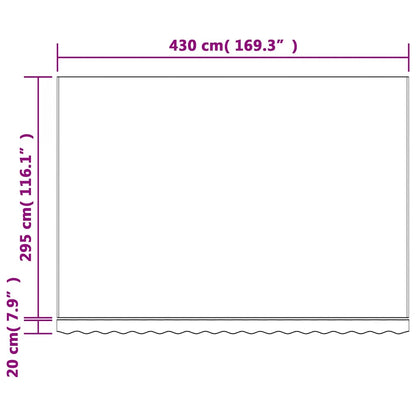 vidaXL Markisenbespannung Mehrfarbig Gestreift 4,5x3 m