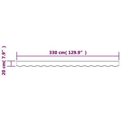 vidaXL Markisenvolant Gelb und Weiß Gestreift 3,5 m