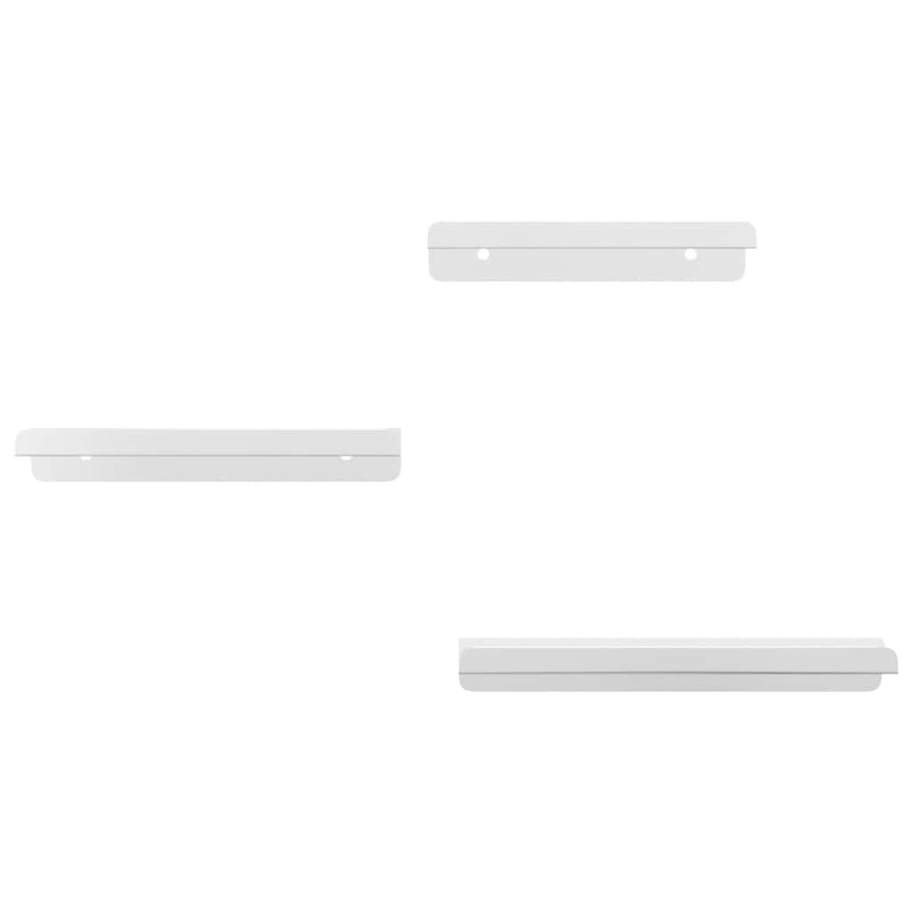 vidaXL Étagères murales 3 pcs Argent Acier inoxydable