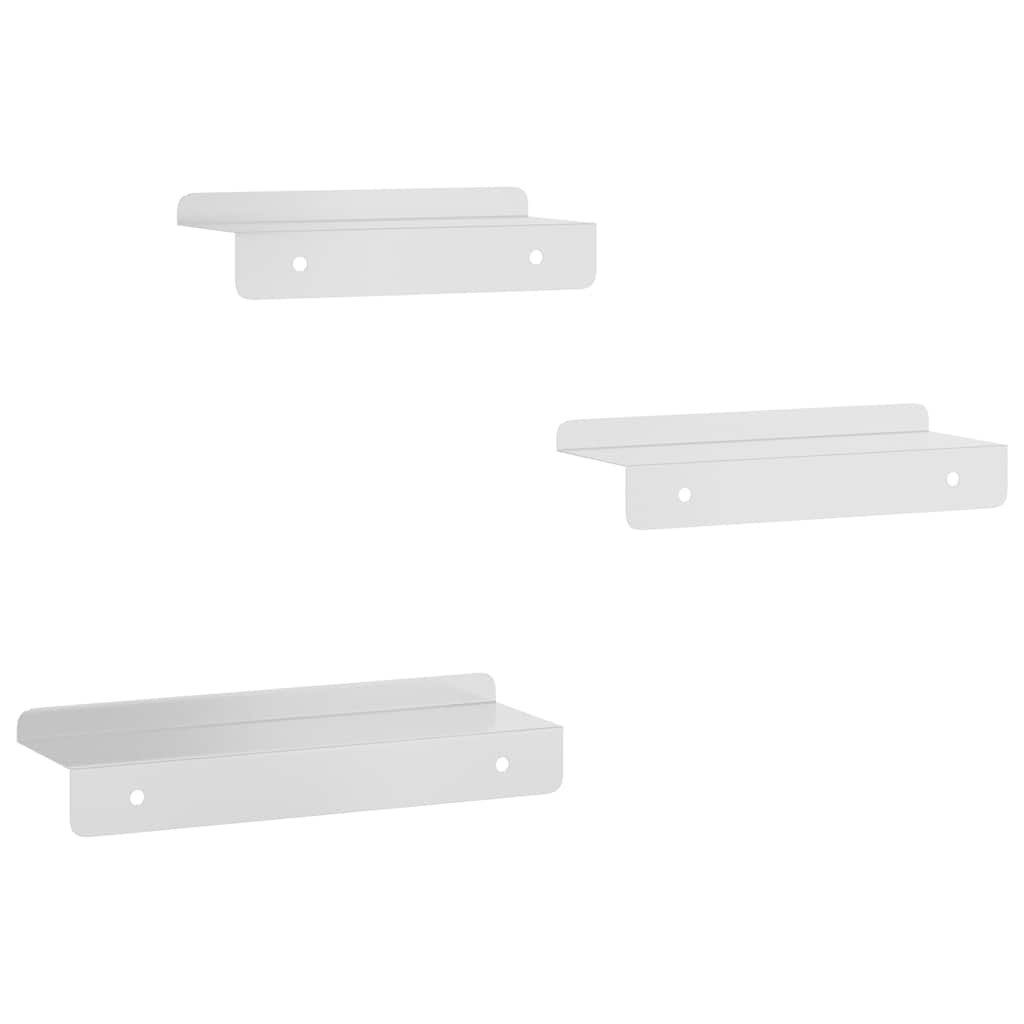 vidaXL Étagères murales 3 pcs Argent Acier inoxydable