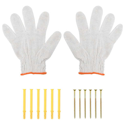 vidaXL Étagères murales 3 pcs Argent Acier inoxydable