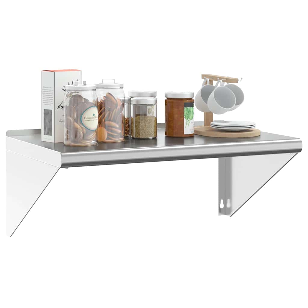 vidaXL Étagère murale 75x45x31 cm Argenté Acier inoxydable