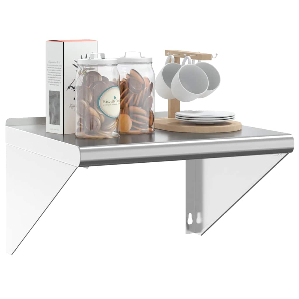 vidaXL Wandregal 50x45x31 cm Silbern Edelstahl