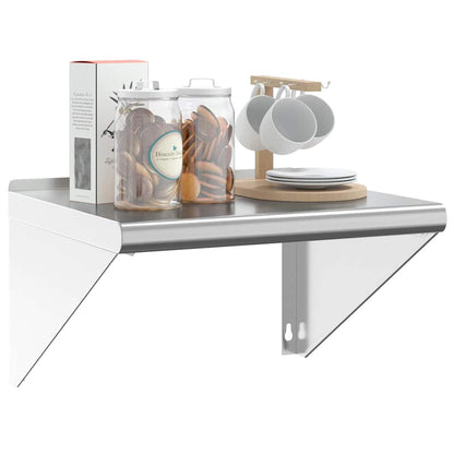 vidaXL Wandregal 50x45x31 cm Silbern Edelstahl