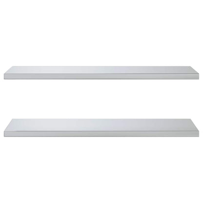 vidaXL Wandregale 2 Stk. 100x40x3 cm Silbern Edelstahl