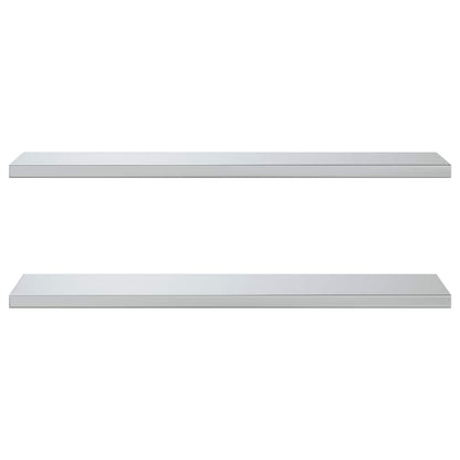 vidaXL Wandregale 2 Stk. 100x30x3 cm Silbern Edelstahl