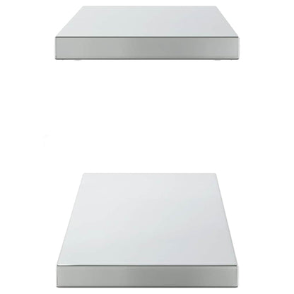 vidaXL Étagères murales 2 pcs 100x23,5x3 cm Argent Acier inoxydable