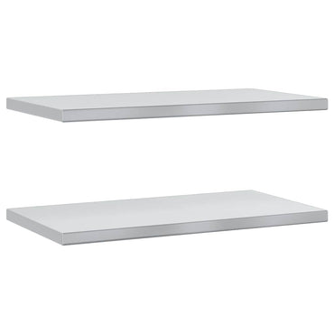vidaXL Étagères murales 2 pcs 75x40x3 cm Argenté Acier inoxydable