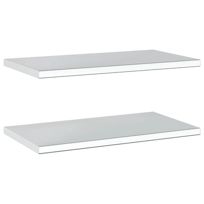 vidaXL Wandregale 2 Stk. 75x40x3 cm Silbern Edelstahl
