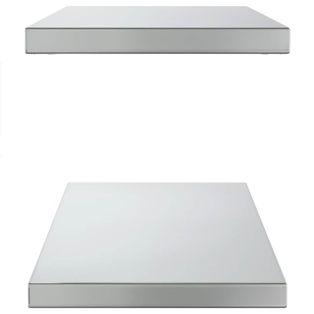 vidaXL Étagères murales 2 pcs 75x30x3 cm Argenté Acier inoxydable