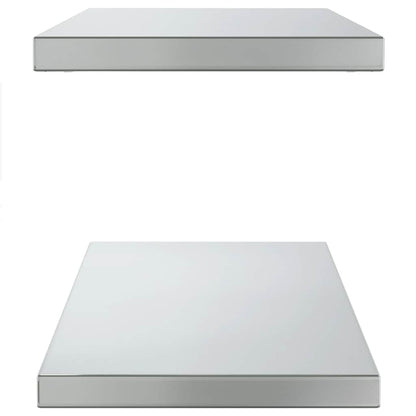 vidaXL Étagères murales 2 pcs 75x30x3 cm Argenté Acier inoxydable
