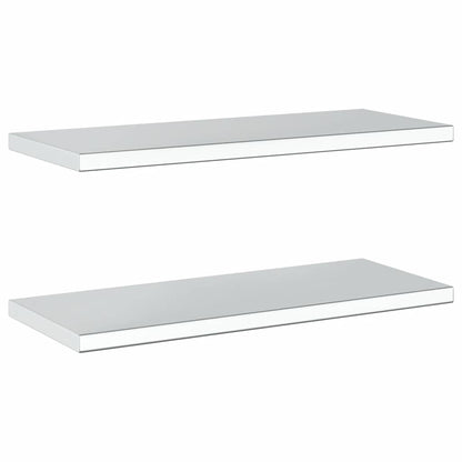 vidaXL Étagères murales 2 pcs 75x30x3 cm Argenté Acier inoxydable
