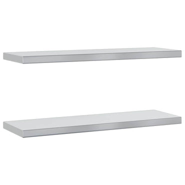 vidaXL Étagères murales 2 pcs 75x23,5x3 cm Acier inoxydable argenté