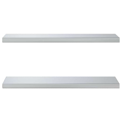 vidaXL Étagères murales 2 pcs 75x23,5x3 cm Acier inoxydable argenté