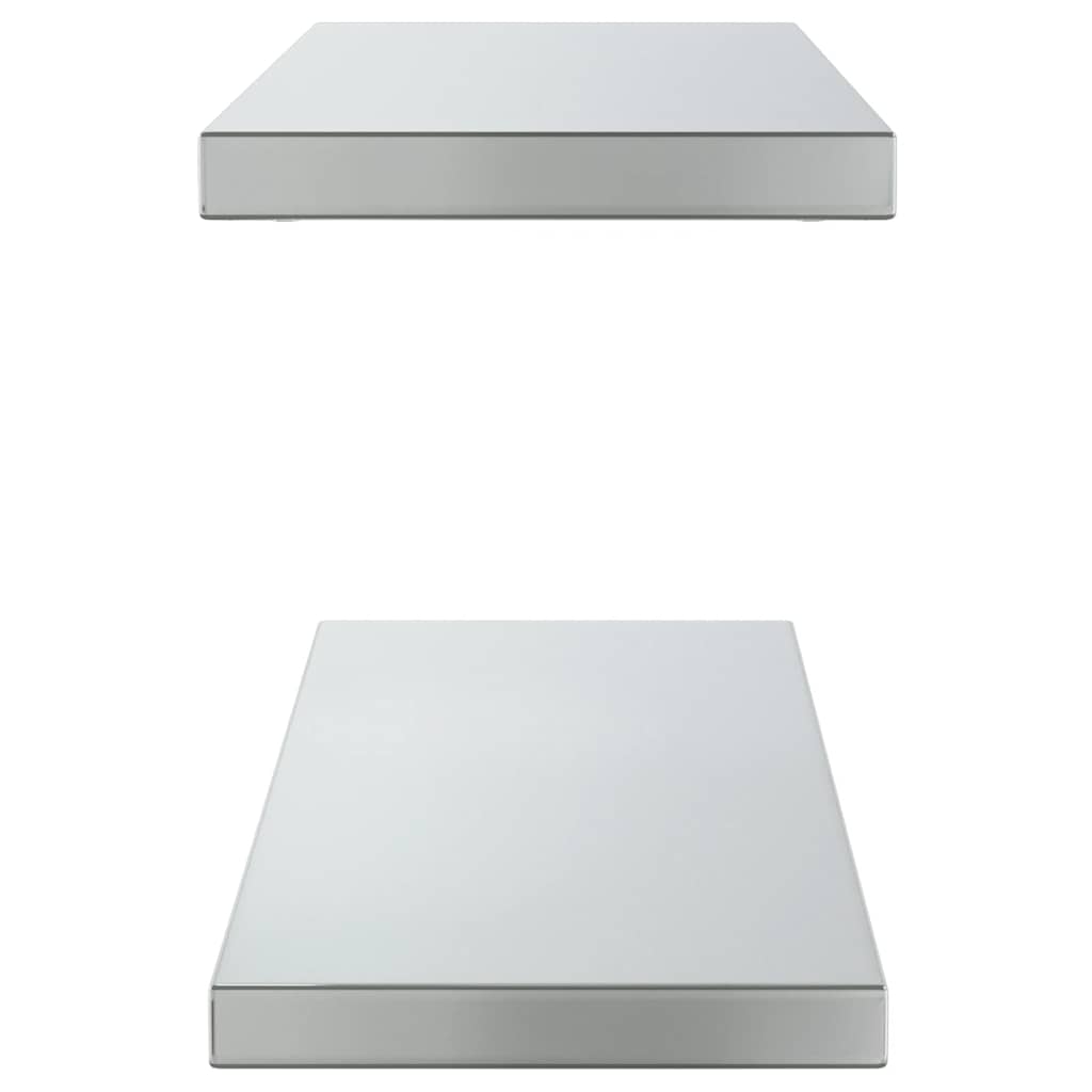 vidaXL Étagères murales 2 pcs 75x23,5x3 cm Acier inoxydable argenté