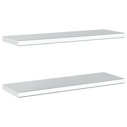 vidaXL Étagères murales 2 pcs 75x23,5x3 cm Acier inoxydable argenté