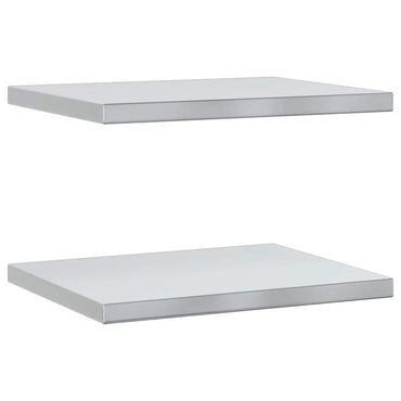 vidaXL Wandregale 2 Stk. 50x40x3 cm Silbern Edelstahl