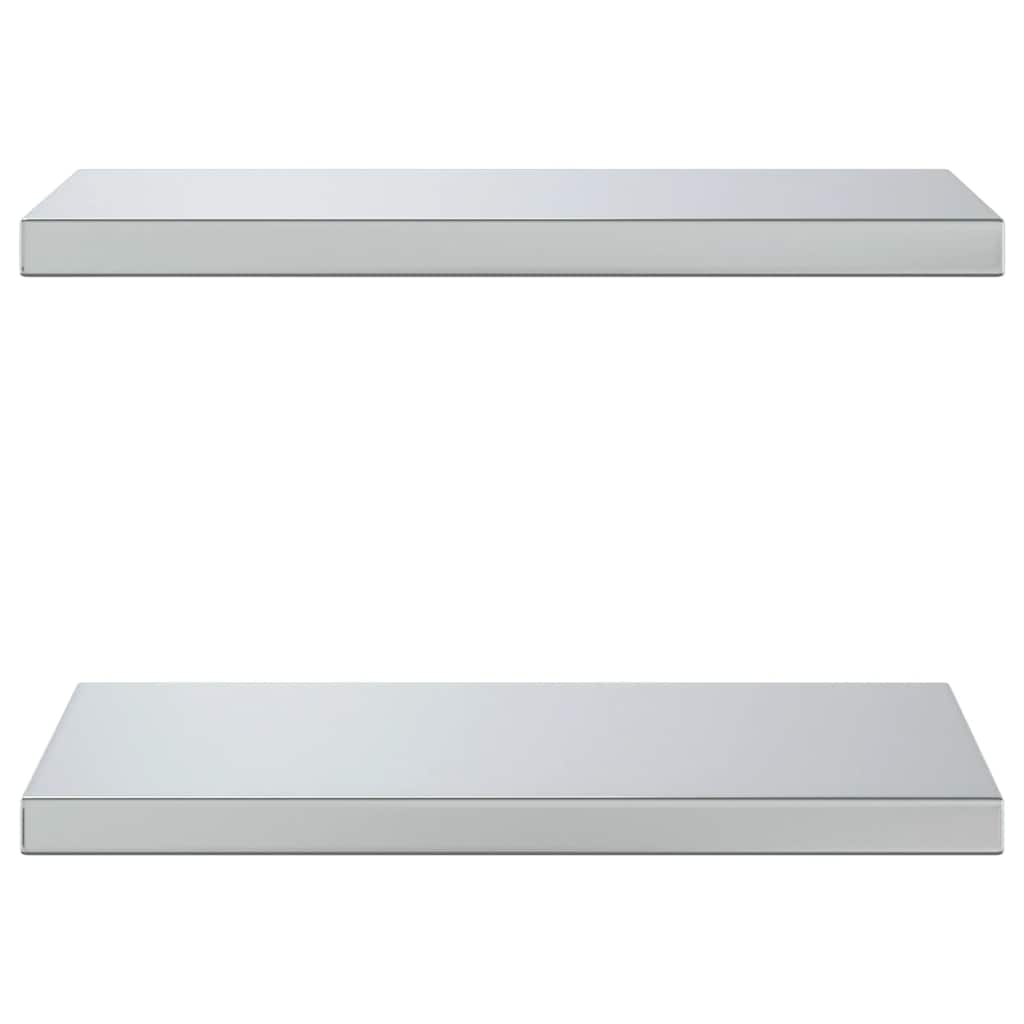 vidaXL Wandregale 2 Stk. 50x30x3 cm Silbern Edelstahl