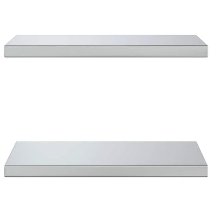 vidaXL Wandregale 2 Stk. 50x30x3 cm Silbern Edelstahl