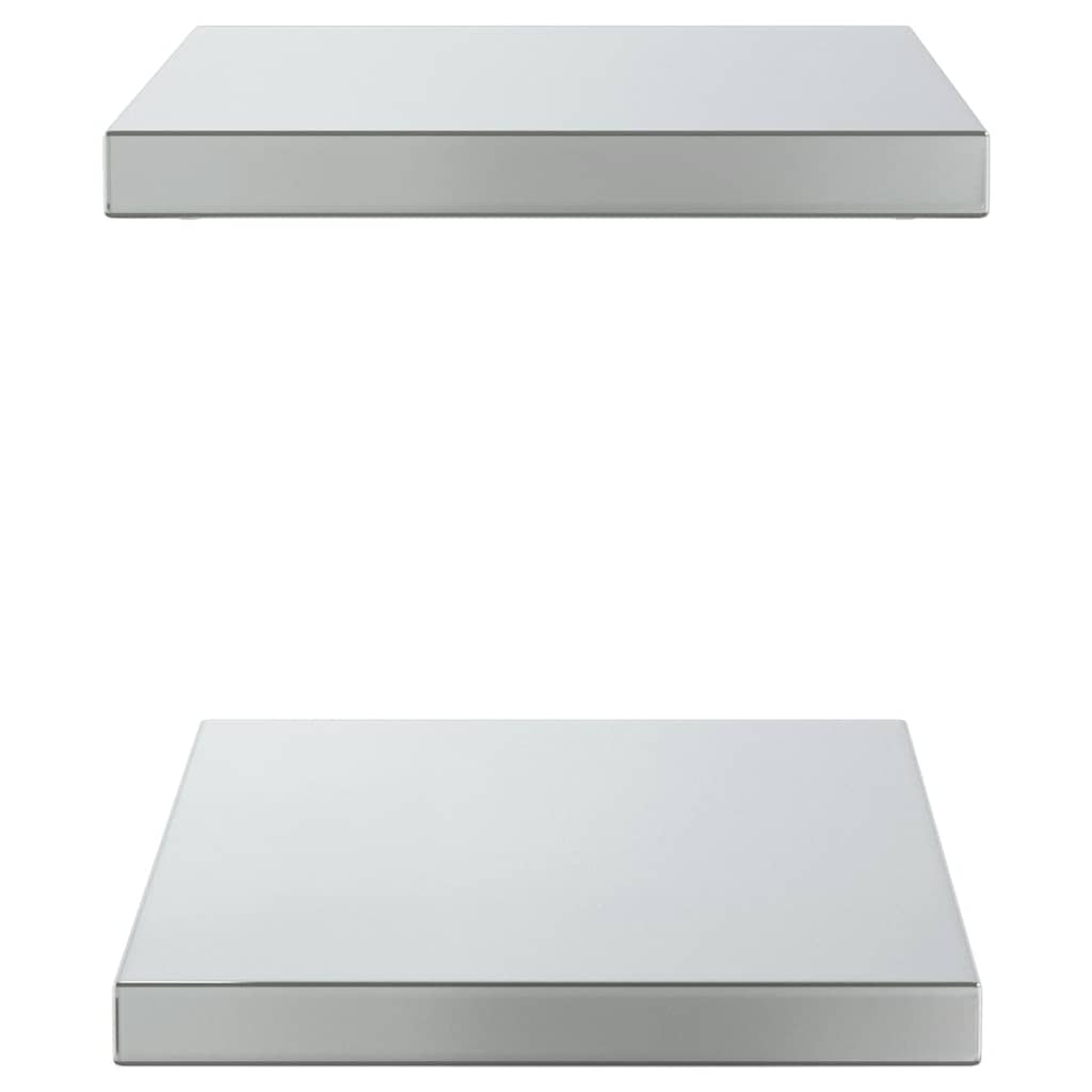 vidaXL Wandregale 2 Stk. 50x30x3 cm Silbern Edelstahl