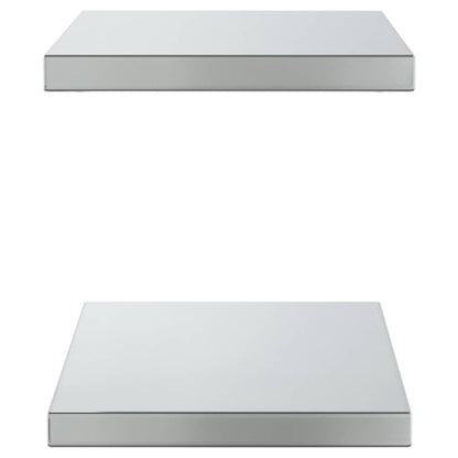 vidaXL Wandregale 2 Stk. 50x30x3 cm Silbern Edelstahl