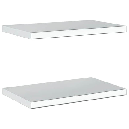 vidaXL Wandregale 2 Stk. 50x30x3 cm Silbern Edelstahl