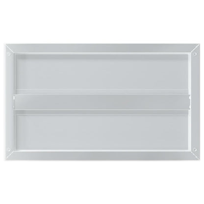 vidaXL Wandregale 2 Stk. 50x30x3 cm Silbern Edelstahl