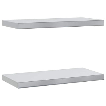 vidaXL Étagères murales 2 pcs 50x23,5x3 cm Argenté Acier inoxydable