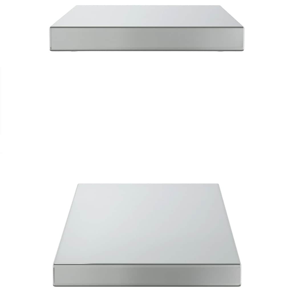 vidaXL Étagères murales 2 pcs 50x23,5x3 cm Argenté Acier inoxydable