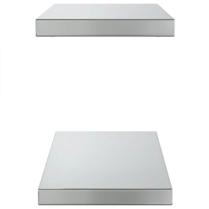 vidaXL Étagères murales 2 pcs 50x23,5x3 cm Argenté Acier inoxydable