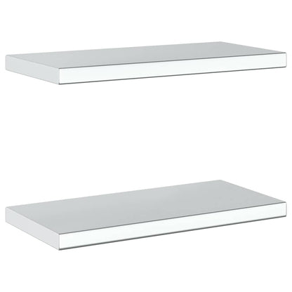 vidaXL Étagères murales 2 pcs 50x23,5x3 cm Argenté Acier inoxydable