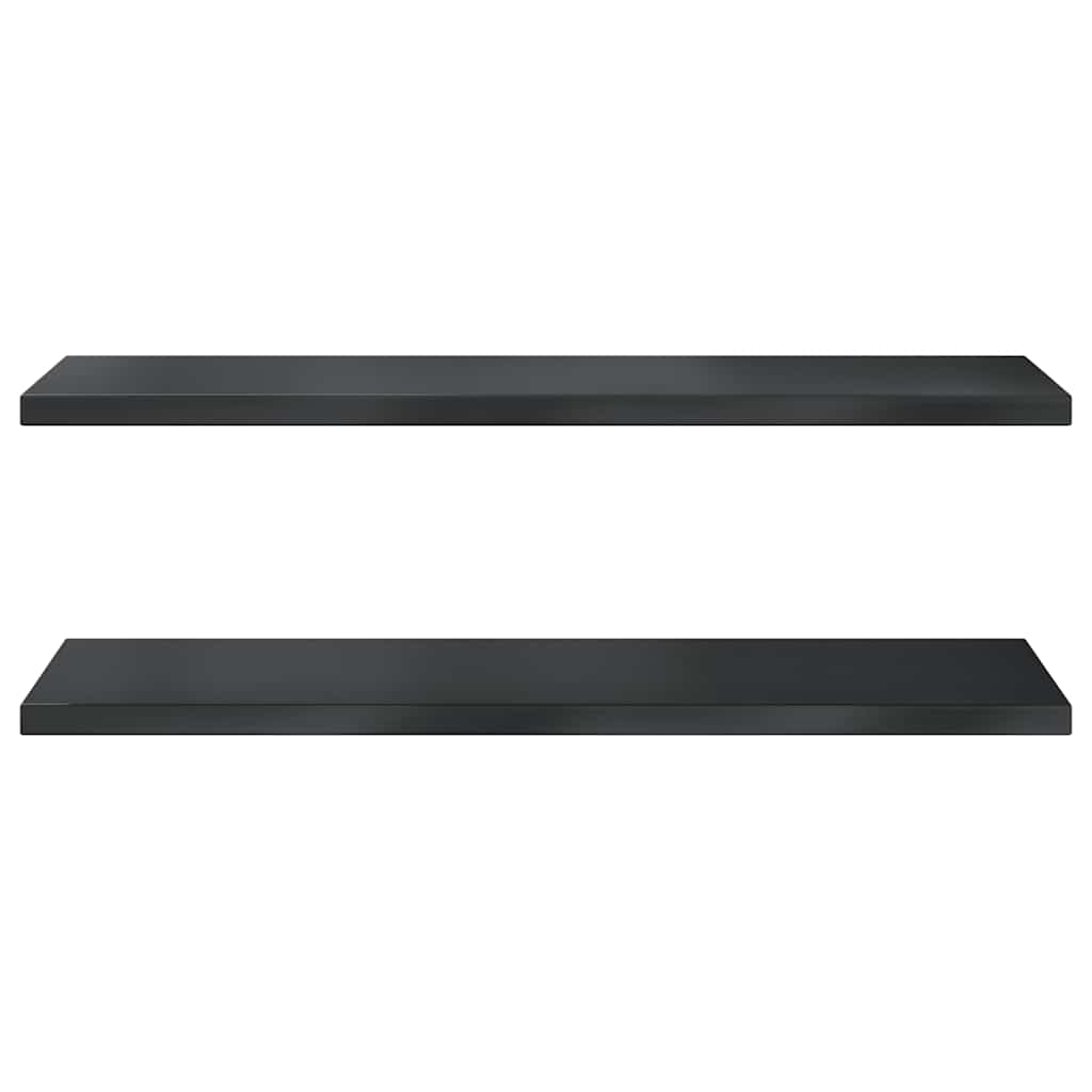 vidaXL Wandregale 2 Stk. 100x40x3 cm Schwarz Edelstahl
