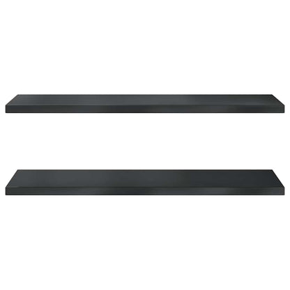 vidaXL Wandregale 2 Stk. 100x40x3 cm Schwarz Edelstahl