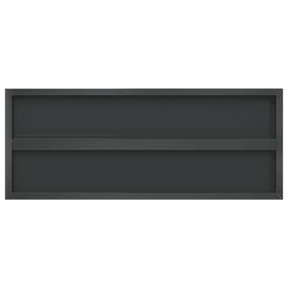 Wandregale 2 Stk. 100x40x3 cm Schwarz Edelstahl
